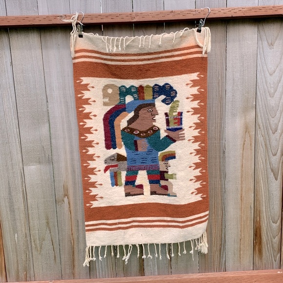 Wool tapestry handmade Mexico - Picture 3 of 13